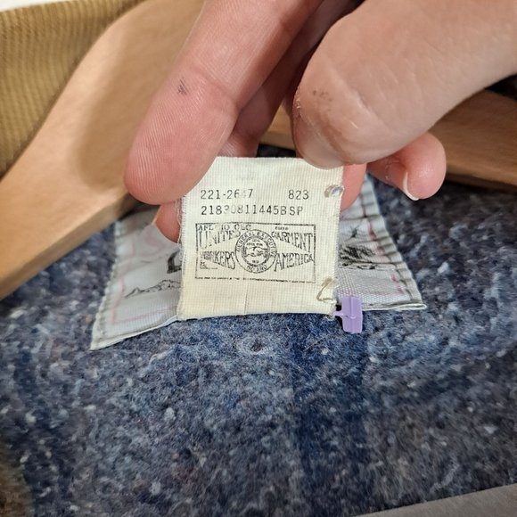 Vintage Storm Rider Lee Jean Jacket Men 46 Long Union Made Blanket Lined Denim - Picture 4 of 15